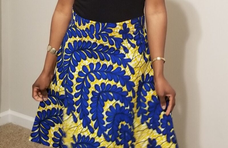 African print skirt